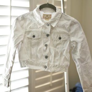 Ralph Lauren 1967 Jean Jacket White Denim - Girls Size 8